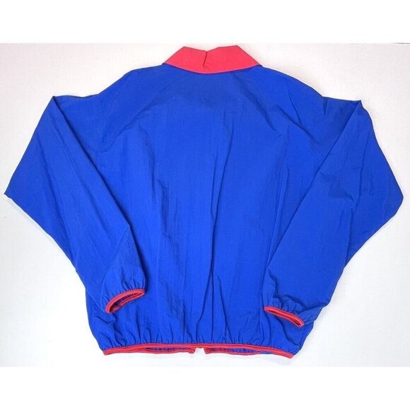 VTG Vintage REI Mens MEDIUM Royal Blue/Red Full-Zip L/S WINDBREAKER Jacket EUC - Picture 2 of 6